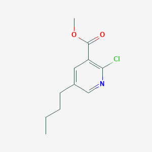molecular formula C11H14ClNO2 B8444432 5-Butyl-2-chloro-nicotinic acid methyl ester 