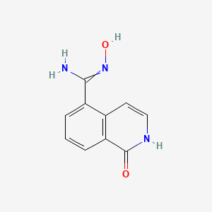 molecular formula C10H9N3O2 B8444472 N'-hydroxy-1-oxo-2H-isoquinoline-5-carboximidamide 