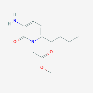 molecular formula C12H18N2O3 B8444482 Methyl [3-amino-6-butyl-1,2-dihydro-2-oxo-1-pyridyl]acetate 