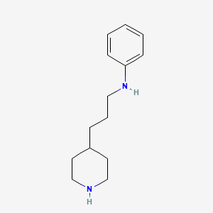 molecular formula C14H22N2 B8444553 4-(3-Phenylaminopropyl)piperidine 