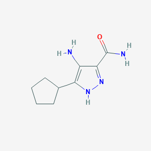 4-amino-3-cyclopentyl-1H-pyrazole-5-carboxamide