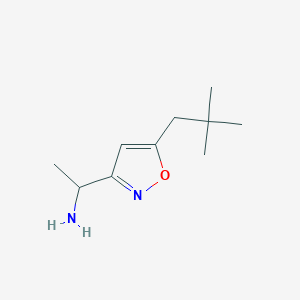 1-[5-(2,2-Dimethyl-propyl)-isoxazol-3-yl]-ethylamine