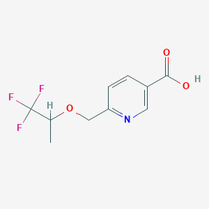 6-{[(1,1,1-Trifluoropropan-2-yl)oxy]methyl}pyridine-3-carboxylic acid