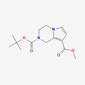 2-tert-Butyl 8-methyl 3,4-dihydropyrrolo[1,2-a]pyrazine-2,8(1H)-dicarboxylate