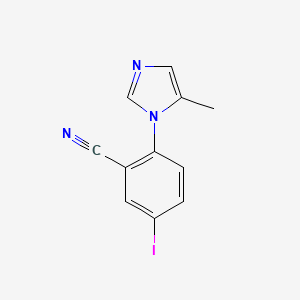molecular formula C11H8IN3 B8444837 5-Iodo-2-(5-methyl-imidazol-1-yl)-benzonitrile 