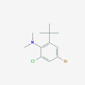 molecular formula C12H17BrClN B8444894 (4-Bromo-2-tert-butyl-6-chlorophenyl)dimethylamine 