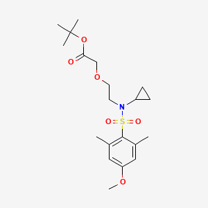 molecular formula C20H31NO6S B8444937 tert-butyl 2-(2-(N-cyclopropyl-4-methoxy-2,6-dimethylphenylsulfonamido)ethoxy)acetate 