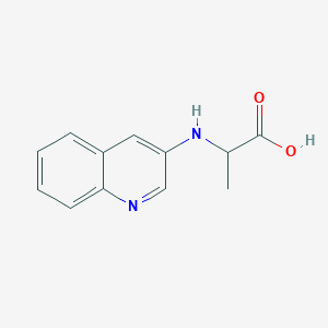 molecular formula C12H12N2O2 B8444939 N-(quinolin-3-yl)-D,L-alanine 