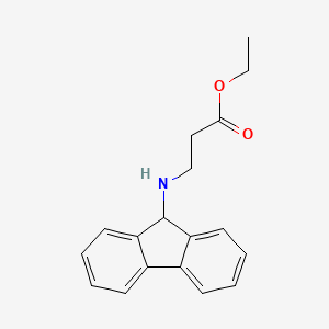 molecular formula C18H19NO2 B8445021 N-(9-fluorenyl)-beta-alanine ethyl ester 
