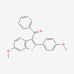 B8445079 [6-Methoxy-2-(4-methoxyphenyl)-1-benzothiophen-3-yl](phenyl)methanone CAS No. 63675-85-4