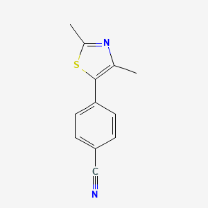 molecular formula C12H10N2S B8445137 5-(4-Cyanophenyl)-2,4-dimethylthiazole 