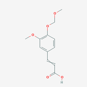 molecular formula C12H14O5 B8445239 3-Methoxy-4-methoxymethoxycinnamic acid 