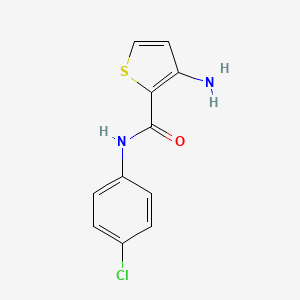 molecular formula C11H9ClN2OS B8445434 N-(4-chlorophenyl)3-aminothiophene-2-carboxamide 