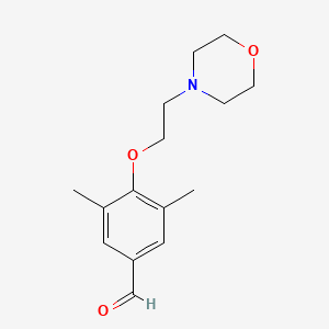 molecular formula C15H21NO3 B8445437 3,5-Dimethyl-4-(2-morpholin-4-yl-ethoxy)benzaldehyde 