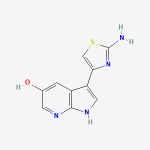 molecular formula C10H8N4OS B8445449 4-(5-Hydroxy-1H-pyrrolo[2,3-b]pyridin-3-yl)thiazol-2-amine 