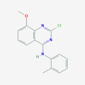 molecular formula C16H14ClN3O B8445508 8-Methoxy-4-(2-methylphenylamino)-2-chloroquinazoline 