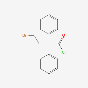 molecular formula C16H14BrClO B8445643 4-Bromo-2,2-diphenylbutyric chloride 