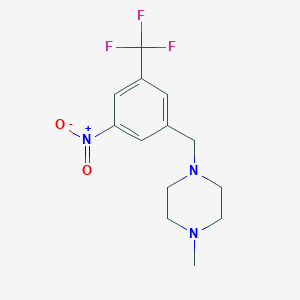1-Methyl-4-[[3-nitro-5-(trifluoromethyl)phenyl]methyl]piperazine