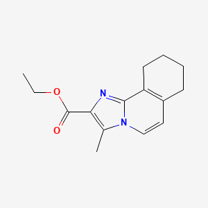 molecular formula C15H18N2O2 B8445677 Ethyl 3-methyl-7,8,9,10-tetrahydroimidazo[2,1-a]isoquinoline-2-carboxylate 