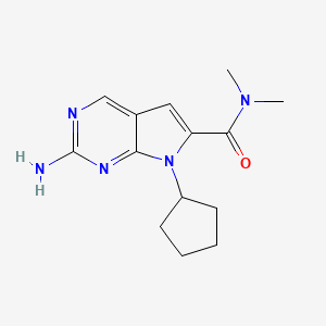 7H-Pyrrolo(2,3-d)pyrimidine-6-carboxamide, 2-amino-7-cyclopentyl-N,N-dimethyl-
