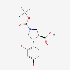 (3S,4R)-1-(tert-Butoxycarbonyl)-4-(2,4-difluorophenyl)pyrrolidine-3-carboxylic acid