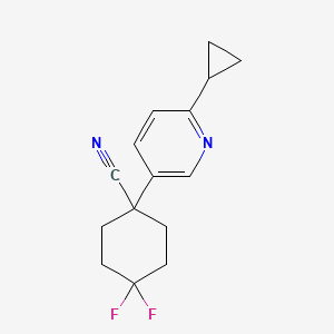 1-(6-Cyclopropyl-pyridin-3-yl)-4,4-difluoro-cyclohexanecarbonitrile