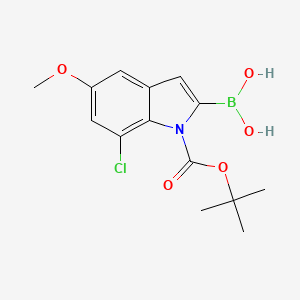 1-(tert-Butoxycarbonyl)-7-chloro-5-methoxy-1H-indol-2-ylboronic acid