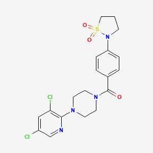 [4-(3,5-Dichloropyridin-2-yl)piperazin-1-yl][4-(1,1-dioxo-1lambda6-isothiazolidin-2-yl)phenyl]methanone