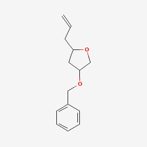 molecular formula C14H18O2 B8445839 2-Allyl-4-(benzyloxy)tetrahydrofuran 