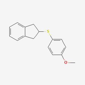 molecular formula C16H16OS B8445855 2-(4-Methoxy-phenylthio)-indan 
