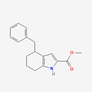 molecular formula C17H19NO2 B8445971 4-Benzyl-4,5,6,7-tetrahydro-1h-indole-2-carboxylic acid methyl ester 