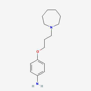 molecular formula C15H24N2O B8445978 4-(3-Azepan-1-ylpropoxy)aniline 