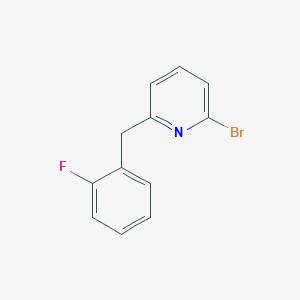 molecular formula C12H9BrFN B8446030 2-Bromo-6-(2-fluoro-benzyl)-pyridine 
