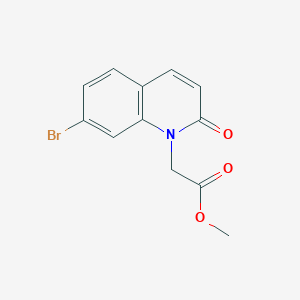 molecular formula C12H10BrNO3 B8446062 methyl 2-(7-bromo-2-oxoquinolin-1(2H)-yl)acetate 