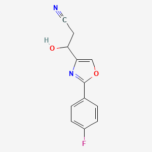 3-(2-(4-Fluorophenyl)oxazol-4-yl)-3-hydroxypropanenitrile