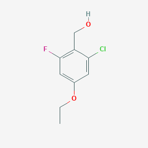molecular formula C9H10ClFO2 B8446241 2-Chloro-6-fluoro-4-ethoxy-benzylalcohol 