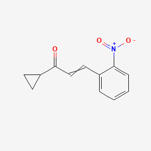 molecular formula C12H11NO3 B8446269 2-(2-Nitrophenyl)vinyl cyclopropyl ketone 