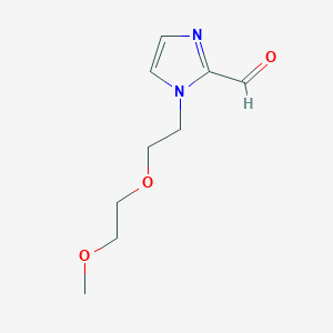 molecular formula C9H14N2O3 B8446274 N-(2-(2-methoxyethoxy)ethyl)-imidazole-2-carboxaldehyde 