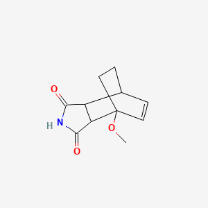 molecular formula C11H13NO3 B8446289 1-Methoxy-4azatricyclo[5.2.2.02,6]undec-8-ene-3,5-dione CAS No. 175712-05-7