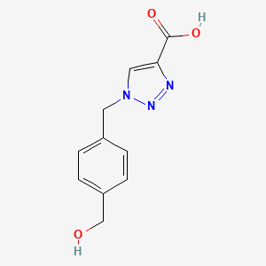 molecular formula C11H11N3O3 B8446308 1-(4-Hydroxymethyl-benzyl)-1H-[1,2,3]triazole-4-carboxylic acid 