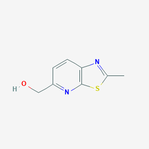 molecular formula C8H8N2OS B8446314 2-methylThiazolo[5,4-b]pyridine-5-methanol CAS No. 159084-40-9