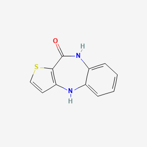 molecular formula C11H8N2OS B8446351 9,10-Dihydro-4H-thieno[3,2-b][1,5]benzodiazepin-10-one 