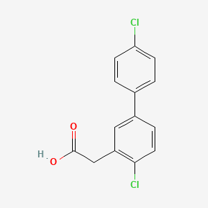 molecular formula C14H10Cl2O2 B8446362 (4,4'-Dichlorobiphenyl-3-yl)acetic acid 