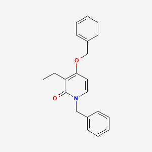 molecular formula C21H21NO2 B8446381 1-benzyl-4-(benzyloxy)-3-ethylpyridin-2(1H)-one 