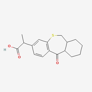 molecular formula C17H20O3S B8446387 Dibenzo(b,e)thiepin-3-acetic acid, 6,6a,7,8,9,10,10a,11-octahydro-alpha-methyl-11-oxo- CAS No. 80772-14-1