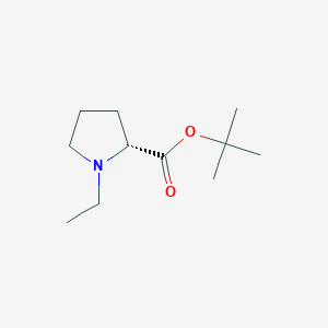molecular formula C11H21NO2 B8446395 tert-butyl (R)-1-ethylpyrrolidine-2-carboxylate 
