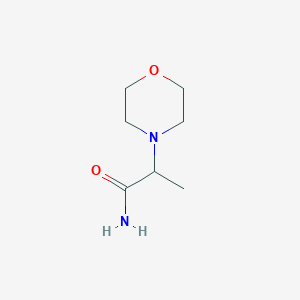molecular formula C7H14N2O2 B8446402 2-Morpholinopropionamide 