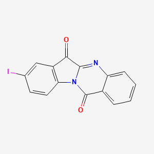 molecular formula C15H7IN2O2 B8446406 8-Iodoindolo[2,1-b]quinazoline-6,12-dione 