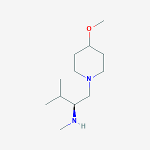 molecular formula C12H26N2O B8446414 (S)-1-(4-Methoxypiperidin-1-yl)-N,3-dimethylbutan-2-amine 