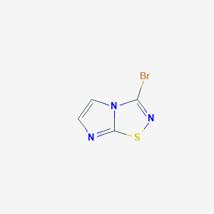 molecular formula C4H2BrN3S B8446423 3-Bromoimidazo[1,2-d]-1,2,4-thiadiazole 